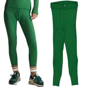 Varley Mocado Rib Knit High Rise Base Layer Legging in Verdant Green Size M